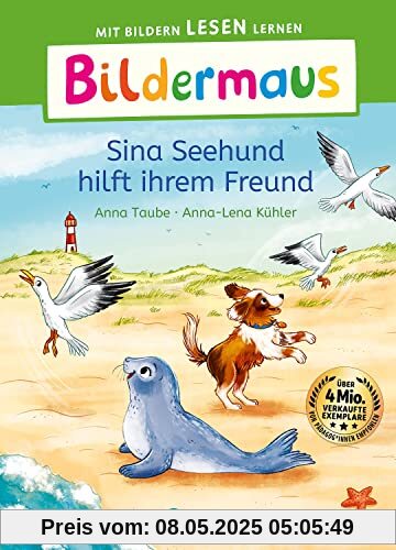 Bildermaus - Sina Seehund hilft ihrem Freund: Mit Bildern lesen lernen - Ideal für die Vorschule und Leseanfänger ab 5 Jahren - Mit Leselernschrift ABeZeh