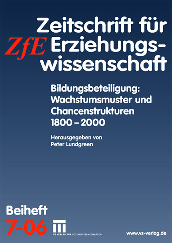 Bildungsbeteiligung: Wachstumsmuster und Chancenstrukturen 1800 - 2000 von VS Verlag für Sozialwissenschaften