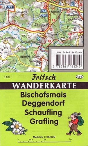 Bischofsmais - Deggendorf - Schaufling - Grafling: Wanderkarte (Fritsch Wanderkarten 1:35000)