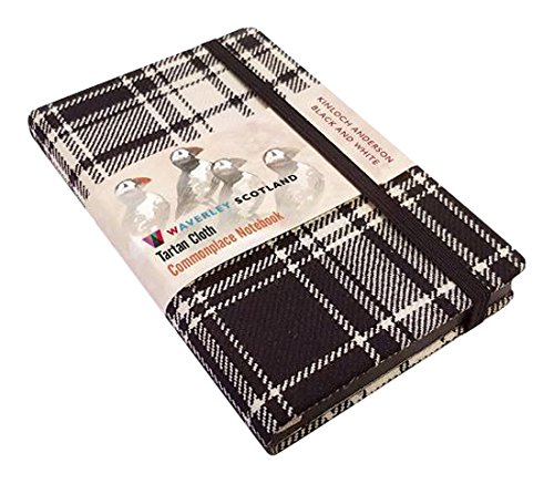 Black and White Tartan: Pocket: 14 x 9cm: Scottish Traditions: Waverley Genuine Tartan Cloth Commonplace Notebook