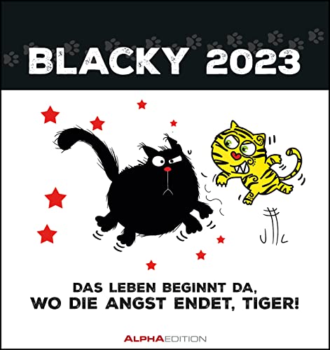 Blacky 2023 - Postkarten-Kalender - Kalender-mit-Postkarten - zum-raustrennen - 16x17 von Alpha Edition