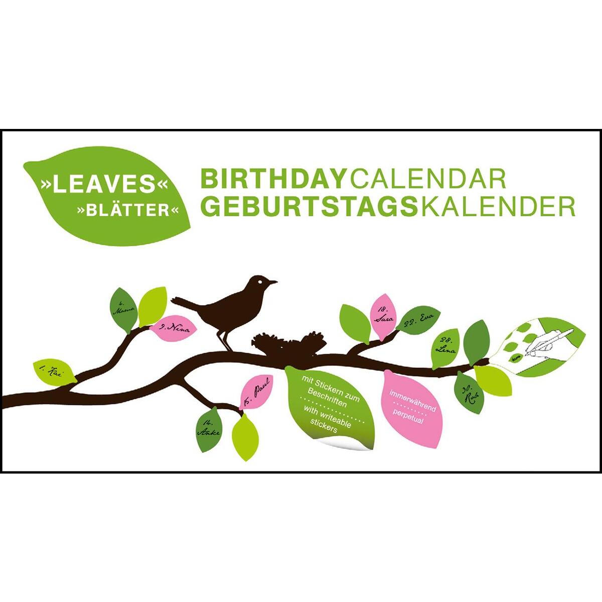 Blätter immerwährender Geburtagskalender von teNeues Calendar & Statio
