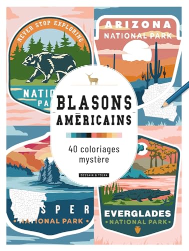 Blasons américains - 40 Coloriages mystère ! von DESSAIN TOLRA