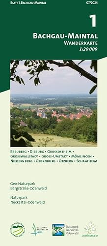 Blatt 1, Bachgau-Maintal: Wanderkarte 1:20.000. Mit Breuberg, Dieburg, Großostheim, Großwallstadt, Groß-Umstadt, Mömlingen, Niedernberg, Obernburg, ... und Naturpark Neckartal-Odenwald) von MeKi Landkarten