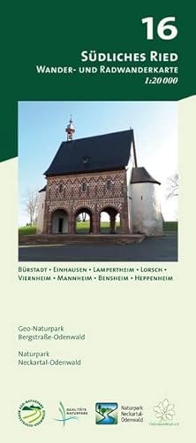 Blatt 16, Südliches Ried: Wander- und Radwanderkarte 1:20.000. Mit Bürstadt, Einhausen, Lampertheim, Lorsch, Viernheim, Mannheim, Bensheim und ... und Naturpark Neckartal-Odenwald) von MeKi Landkarten GmbH