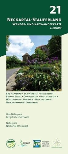 Blatt 21, Neckartal-Stauferland: Wander- und Radwanderkarte 1:20.000. Mit Bad Rappenau, Bad Wimpfen, Billigheim, Binau, Elztal, Gundelsheim, ... und Naturpark Neckartal-Odenwald) von MeKi Landkarten GmbH