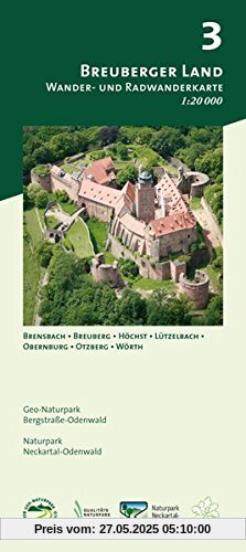 Blatt 3, Breuberger Land: Wander- und Radwanderkarte 1:20.000. Mit Brensbach, Breuberg, Höchst, Lützelbach, Obernburg, Otzberg und Wörth (Odenwald ... und Naturpark Neckartal-Odenwald)