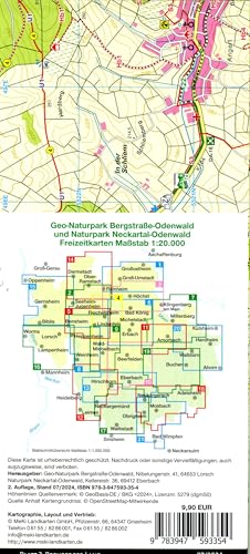 Blatt 3, Breuberger Land: Wander- und Radwanderkarte 1:20.000. Mit Brensbach, Breuberg, Höchst, Lützelbach, Obernburg, Otzberg und Wörth (Odenwald ... und Naturpark Neckartal-Odenwald)