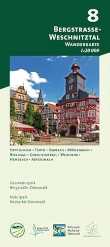 Blatt 8, Bergstraße-Weschnitztal: Wanderkarte 1:20.000. Mit Heppenheim, Fürth, Rimbach, Mörlenbach, Birkenau, Gorxheimertal, Weinheim, Hemsbach, ... und Naturpark Neckartal-Odenwald) von MeKi Landkarten