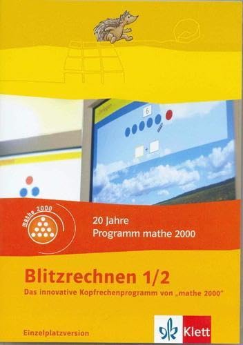 Blitzrechnen 1-2: CD-ROM Einzellizenz Klasse 1/2 (Programm Mathe 2000+) von Klett