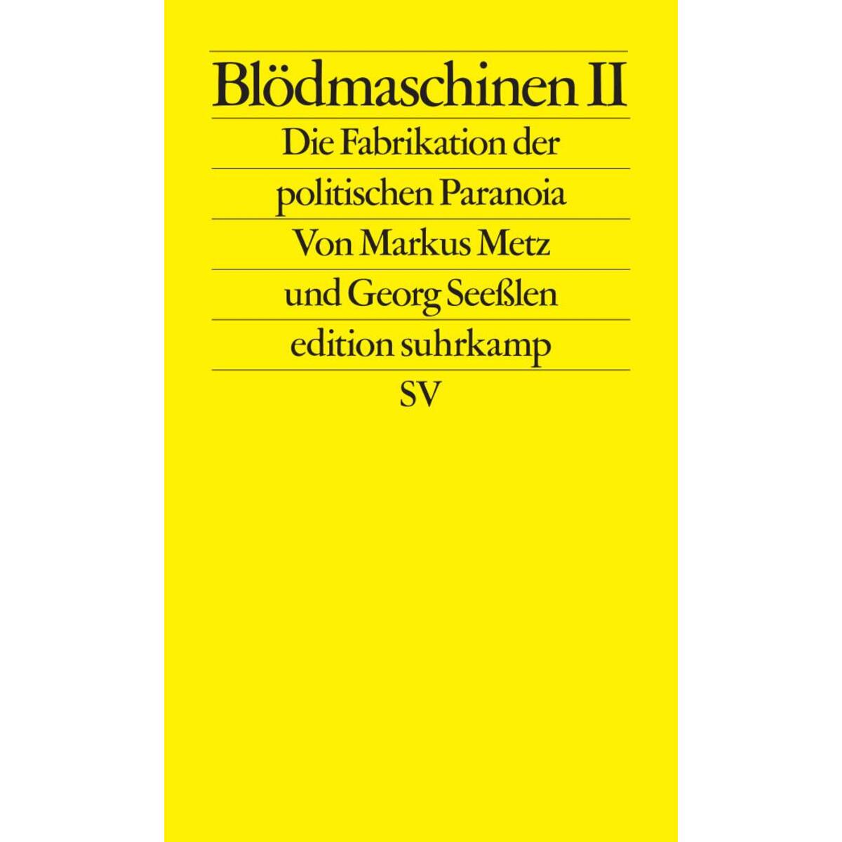Blödmaschinen II von Suhrkamp Verlag