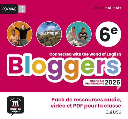 Bloggers 6e Programme 2025 - Clé USB avec vidéos/audios Bloggers 6e Programme 2025 - Clé USB avec vidéos/audios von MAISON LANGUES