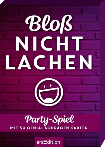 Bloß nicht lachen: Partyspiel mit 50 genial schrägen Karten | Kartenbox mit peinlichen Partyaufgaben, den besten Witzen und lustigen Scherzfragen Bloß nicht lachen: Partyspiel mit 50 genial schrägen Karten | Kartenbox mit peinlichen Partyaufgaben, den besten Witzen und lustigen Scherzfragen von arsEdition GmbH