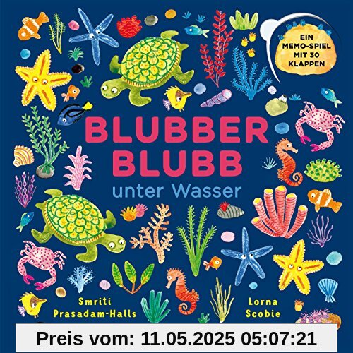 Blubber-Blubb unter Wasser: Ein Memospiel mit 30 Klappen