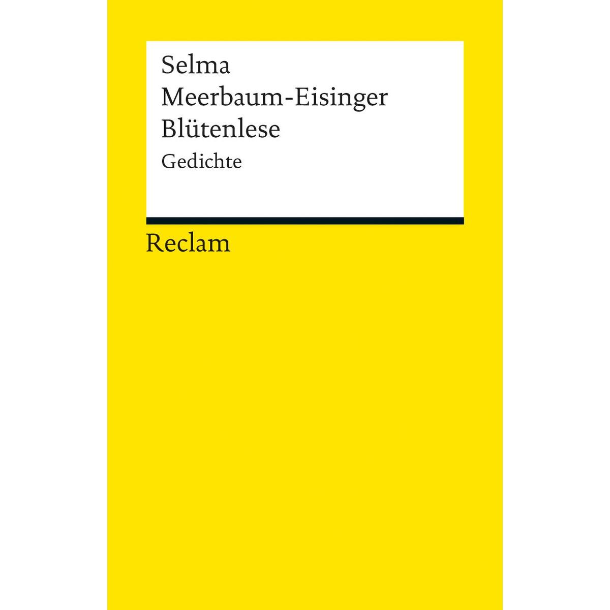 Blütenlese Blütenlese von Reclam Philipp Jun.