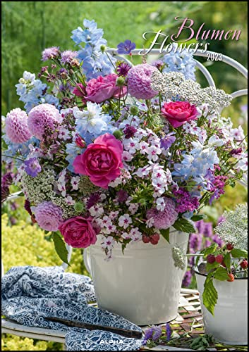 Blumen 2023 - Bildkalender A3 (29,7x42 cm) - Flowers - mit Feiertagen (DE/AT/CH) - Wandkalender - Blumenkalender von ALPHA EDITION GmbH