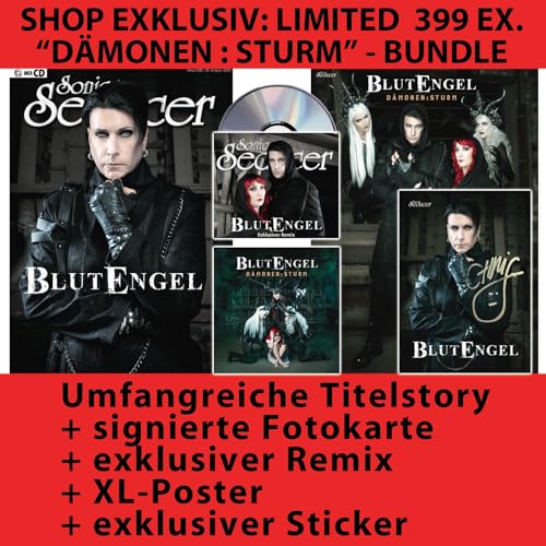 Blutengel – DÄMONEN : STURM - 399 Ex. limitiertes Bundle: Chris Pohl sig. Fotokarte, exkl. Remix auf CD, XL Poster, Sticker , Titelstory, Sonic ... + Sticker + Titelstory 02-2025, lim. 399 Ex. Blutengel – DÄMONEN : STURM - 399 Ex. limitiertes Bundle: Chris Pohl sig. Fotokarte, exkl. Remix auf CD, XL Poster, Sticker , Titelstory, Sonic ... + Sticker + Titelstory 02-2025, lim. 399 Ex. von Sonic Seducer