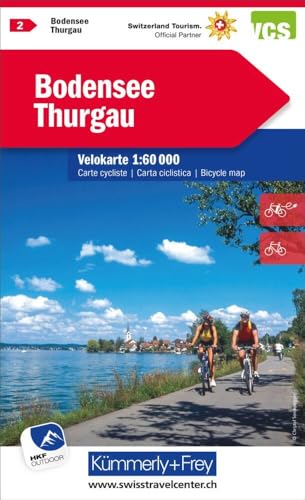 Kümmerly+Frey Velokarte 2 Bodensee, Thurgau 1:60.000: Wetterfest, matt laminiert und mit free Download von Kmmerly und Frey
