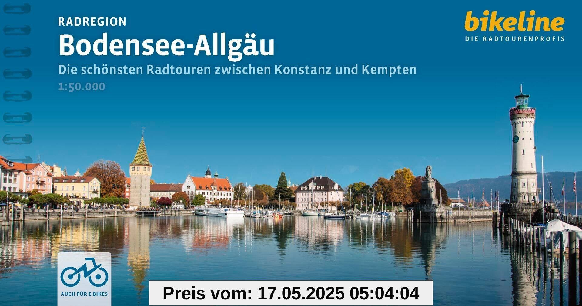 Bodensee-Allgäu: Die schönsten Radtouren zwischen Konstanz und Kempten 1:50.000, 865 km (Bikeline Radtourenbücher)