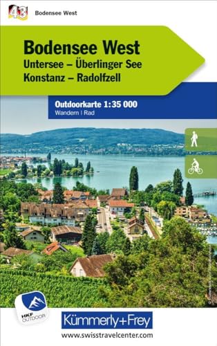 Kümmerly+Frey Outdoorkarte Deutschland 43 Bodensee West 1:35.000: Mit Untersee, Überlinger See, Konstanz und Radolfzell. Touren für Wanderer, Biker und mehr! Free Download