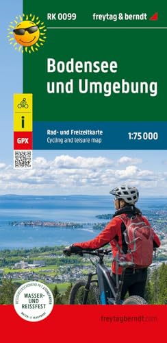 Bodensee und Umgebung, Rad- und Freizeitkarte 1:75.000, freytag & berndt, RK 0099: GPX Tracks, wasserfest und reißfest (freytag & berndt Wander-Rad-Freizeitkarten) von Freytag-Berndt und ARTARIA