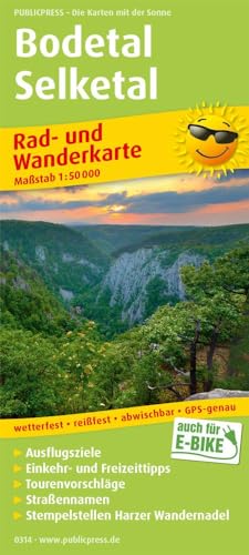 Bodetal - Selketal: Rad- und Wanderkarte mit Ausflugszielen, Einkehr- & Freizeittipps und Stadtplänen, wetterfest, reissfest, abwischbar, GPS-genau. 1:50000 (Rad- und Wanderkarte: RuWK)