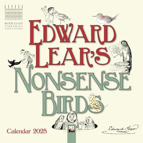 Bodleian Libraries: Edward Lear's Nonsense Birds Mini Wall Calendar 2025 (Art Calendar) von Flame Tree Publishing