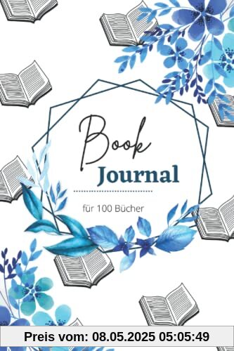 Book Journal: für 100 Bücher in schwarz-weiß