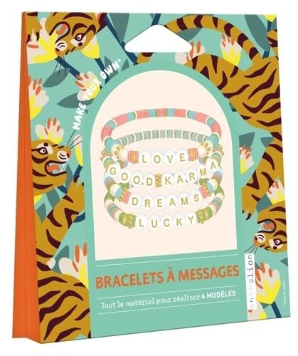 Bracelets à messages: Avec 24 perles lettres, plus de 700 perles heishi de 4 couleurs, 10 perles nacrées, 16 perles intercalaires dorées, 2 mètres de fil élastique von FLEURUS