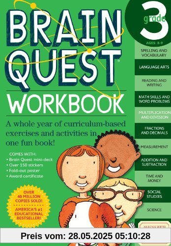 Brain Quest Grade 3 Workbook [With Stickers]