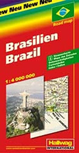 Brasilien Strassenkarte: 1:4 Mio. (Hallwag Strassenkarten) von Hallwag