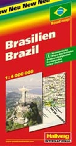 Brasilien Strassenkarte: 1:4 Mio.: Sehenswürdigkeiten, Index (Hallwag Strassenkarten)