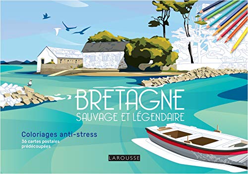 Bretagne sauvage et légendaire coloriages: 36 cartes postales prédécoupées