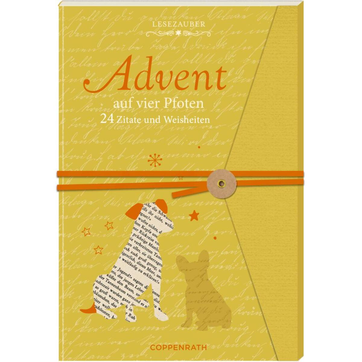 Briefbuch Advent auf vier Pfoten - 24 Zitate und Weisheiten von Coppenrath