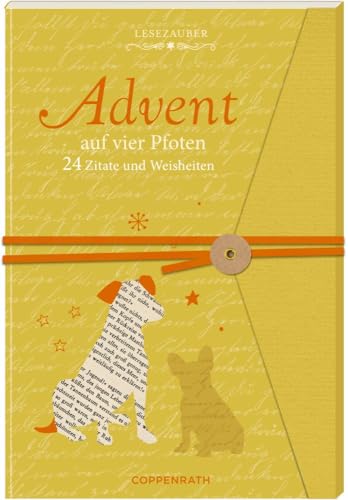Briefbuch: Advent auf vier Pfoten - 24 Zitate und Weisheiten (Literarische Adventskalender) von Coppenrath