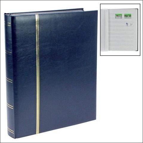 Briefmarkensammelalbum, blauer Einband: 64 Seiten weiß Briefmarkensammelalbum, blauer Einband: 64 Seiten weiß von SAFE
