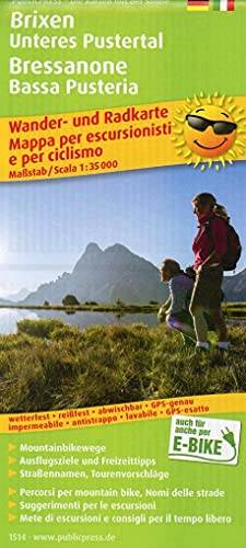 Brixen, Unteres Pustertal / Bressanone, Bassa Pusteria: Wander- und Radkarte mit Ausflugszielen & Freizeittipps, wetterfest, reißfest, abwischbar, GPS-genau. 1:35000 (Wander- und Radkarte: WuRK) von FREYTAG-BERNDT UND ARTARIA