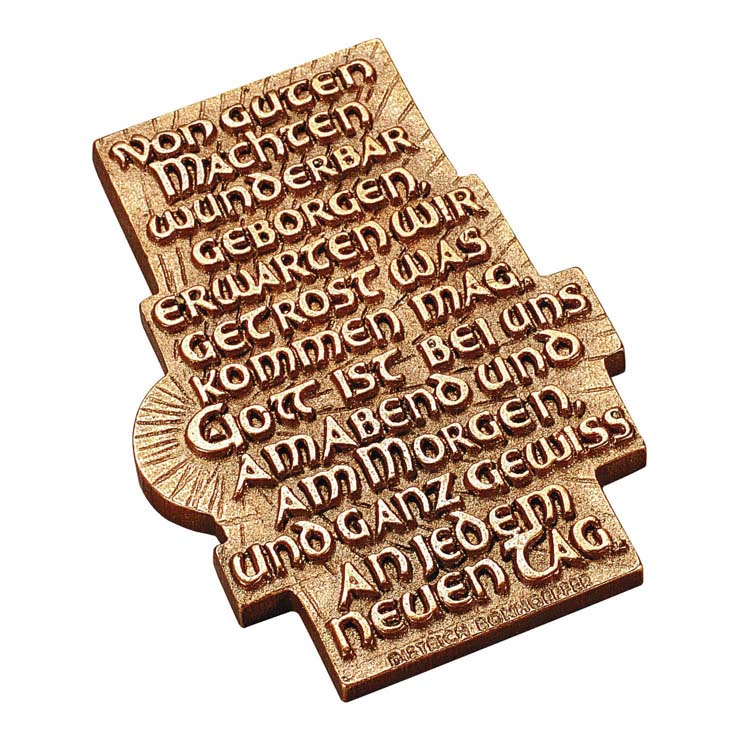 Bronze-Tafel »Von guten Mächten« Bronze-Tafel »Von guten Mächten« von Klosterverlag Maria Laach – ars liturgica
