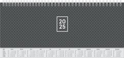 Brunnen 1077262905 Querterminbuch Modell 772 (2025)  2 Seiten = 1 Woche  297 × 105 mm  112 Seiten  Karton-Einband mit verlängerter Rückwand  schwarz