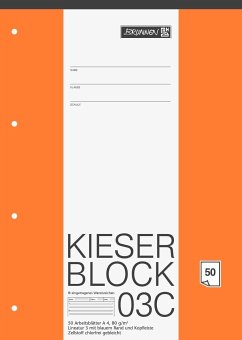 Brunnen KIESER-Block A4 Lineatur 3 mit blauem Rand von Brunnen
