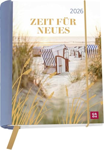 Buchkalender 2026: Zeit für Neues: Wochenplaner | Terminplaner | Organizer. Praktischer kleiner Taschenkalender mit Spiralbindung und 12 heraustrennbare Postkarten von Groh