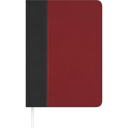 Buchkalender Premium Fire schwarz-rot 2026 - Büro-Kalender A5 - Cheftimer - 1 Tag 1 Seite - 416 Seiten - Tucson-Einband - Zettler von ZETTLER Kalender