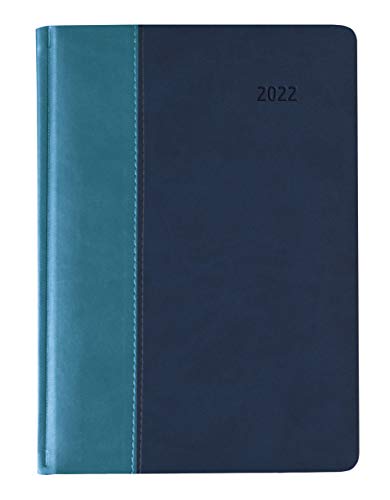 Buchkalender Premium Water türkis-blau 2022 - Büro-Kalender A5 - Cheftimer - 1 Tag 1 Seite - 416 Seiten - Tucson-Einband - Alpha Edition von Alliance