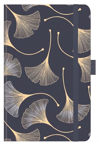 Buchkalender Times Big12 Trend Ginkgo 2025: Terminplaner mit hochwertiger Folienveredelung für echten Glanz. 13 x 21 cm von Korsch Verlag