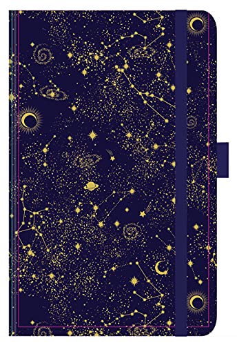 Buchkalender Times Small Trend "Sternenhimmel" 18 Monate 2021/2022: Terminplaner 9x14 cm I Terminkalender: Oktober 2021 bis März 2023 I Platz für Notizen I Echter Glanz auf Umschlag von Korsch Verlag