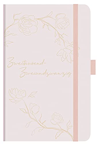 Buchkalender Times Small12 Trend Jasmin 2022: Terminplaner mit hochwertiger Folienveredelung für echten Glanz. 9 x 14 cm von Korsch Verlag