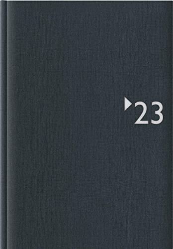 Buchkalender anthrazit 2023 - Bürokalender 14,6x21 cm - 1 Tag auf 1 Seite - mit Registerschnitt - wattierter Leineneinband - 869-2621 Buchkalender anthrazit 2023 - Bürokalender 14,6x21 cm - 1 Tag auf 1 Seite - mit Registerschnitt - wattierter Leineneinband - 869-2621