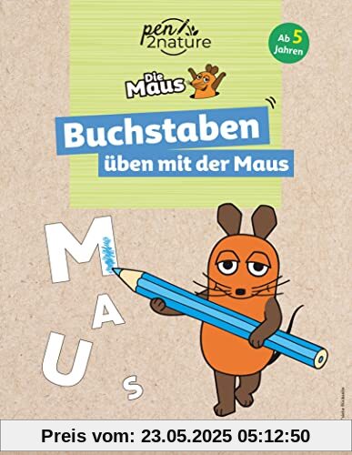 Buchstaben üben mit der Maus: für Kinder ab 5 Jahren | 100 % Recyclingpapier – klimaneutrale Produktion – unterstützt Aufforstungsprojekte (pen2nature kids)