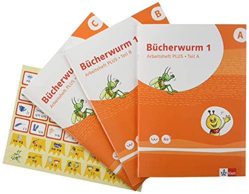 Bücherwurm Fibel. Ausgabe für Berlin, Brandenburg, Mecklenburg-Vorpommern, Sachsen, Sachsen-Anhalt, Thüringen: Arbeitsheft PLUS Druckschrift mit Schreibtabelle Klasse 1 (Bücherwurm. Ausgabe ab 2019)