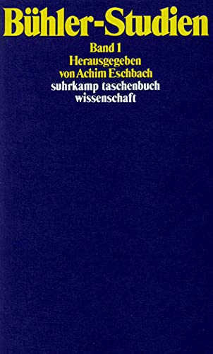 Bühler-Studien. Zwei Bände: Band 1 (suhrkamp taschenbuch wissenschaft)